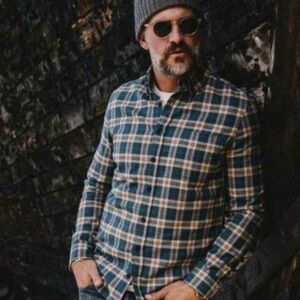 Taylor Stitch The Jack Brushed Navy Plaid